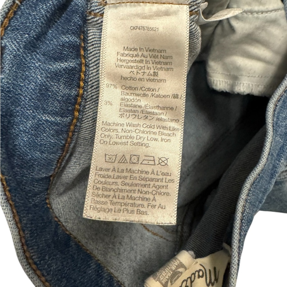 Madewell High Rise Skinny Jeans Size 26P Petite Dark Wash Stretch Denim Blue - Picture 8 of 10